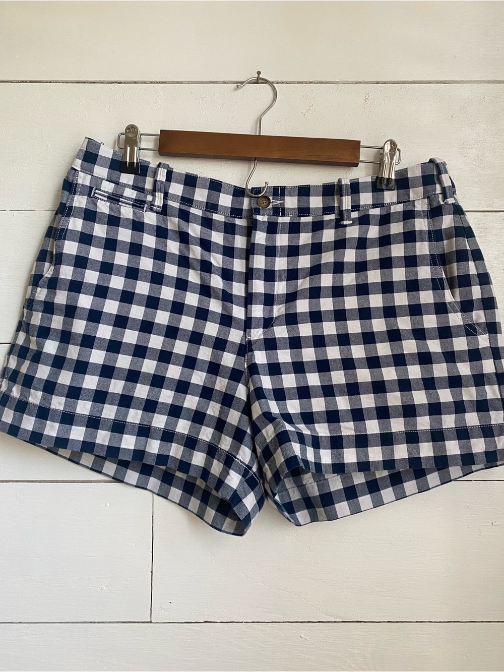 Ralph Lauren Navy and White Gingham Bermudas